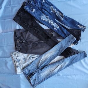 Stylish Women's Jeans Collection - Black, Gray, Blue